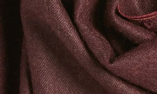 Clifton Wilson Solid Cashmere Scarf In Maroon