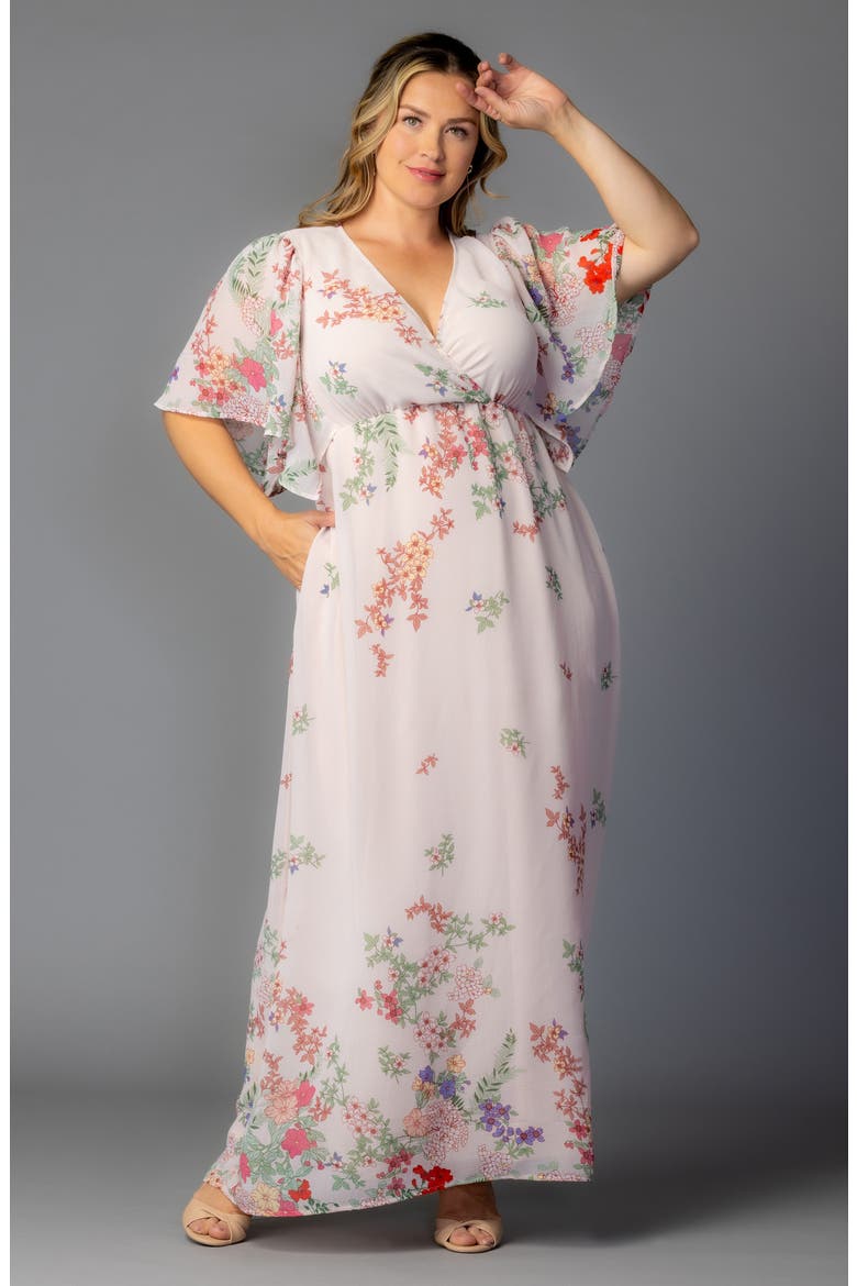 Catalina Border Print Cocktail Dress, Alternate, color, COTTAGE GARDEN BORDER