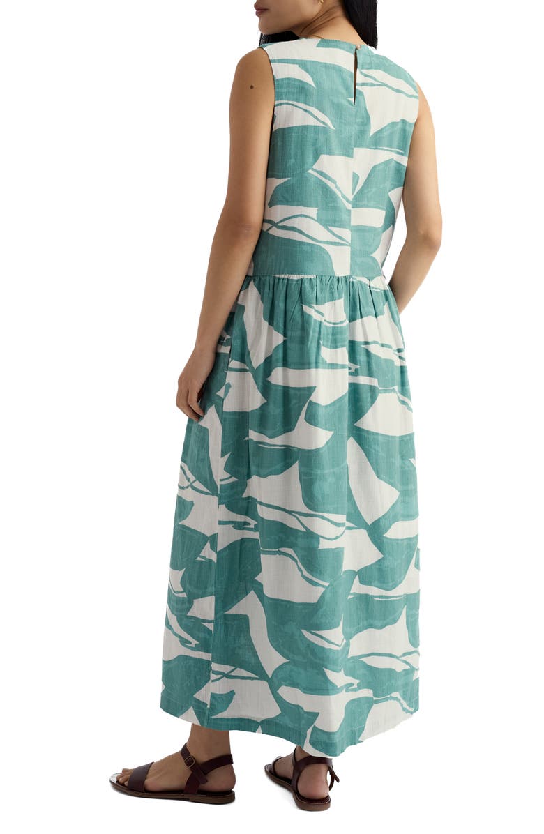 Seasalt Cornwall Brouse Abstract Print Sleeveless Organic Cotton Midi Dress, Alternate, color, Abstract Dunes Chalk