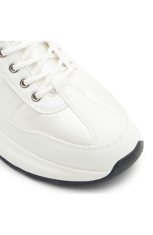 Shop Aldo Priemeth Waterproof Faux Fur Bootie In White/black
