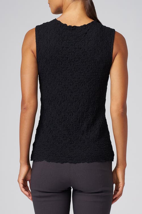Franne Golde Doheny Textured Sleeveless Top In Black