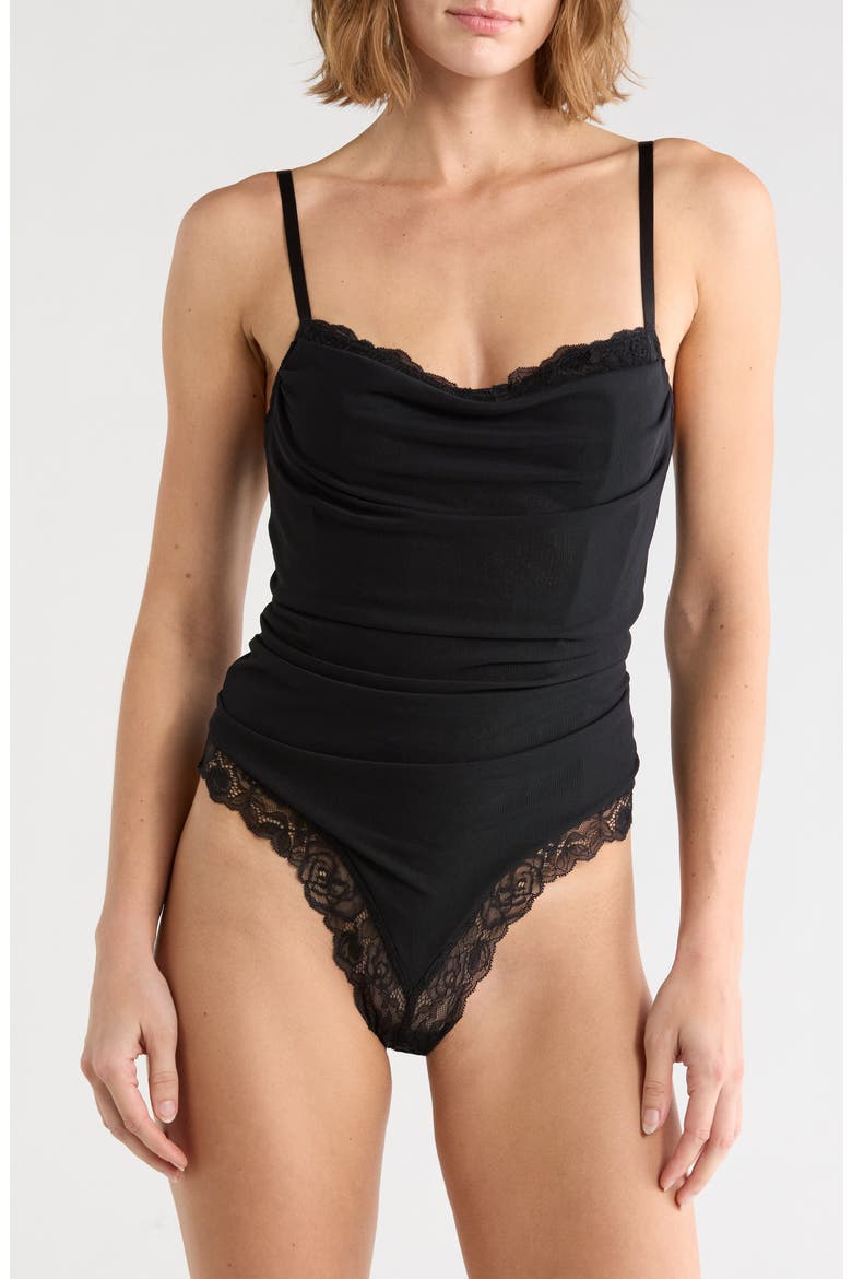 Intimately FP Hard Launch Corset Bodysuit, Main, color, BLACK