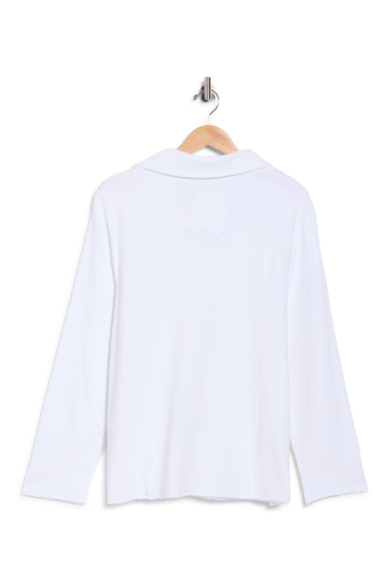 Marina Del Mar Long Sleeve Popover Top, Alternate, color, WHITE