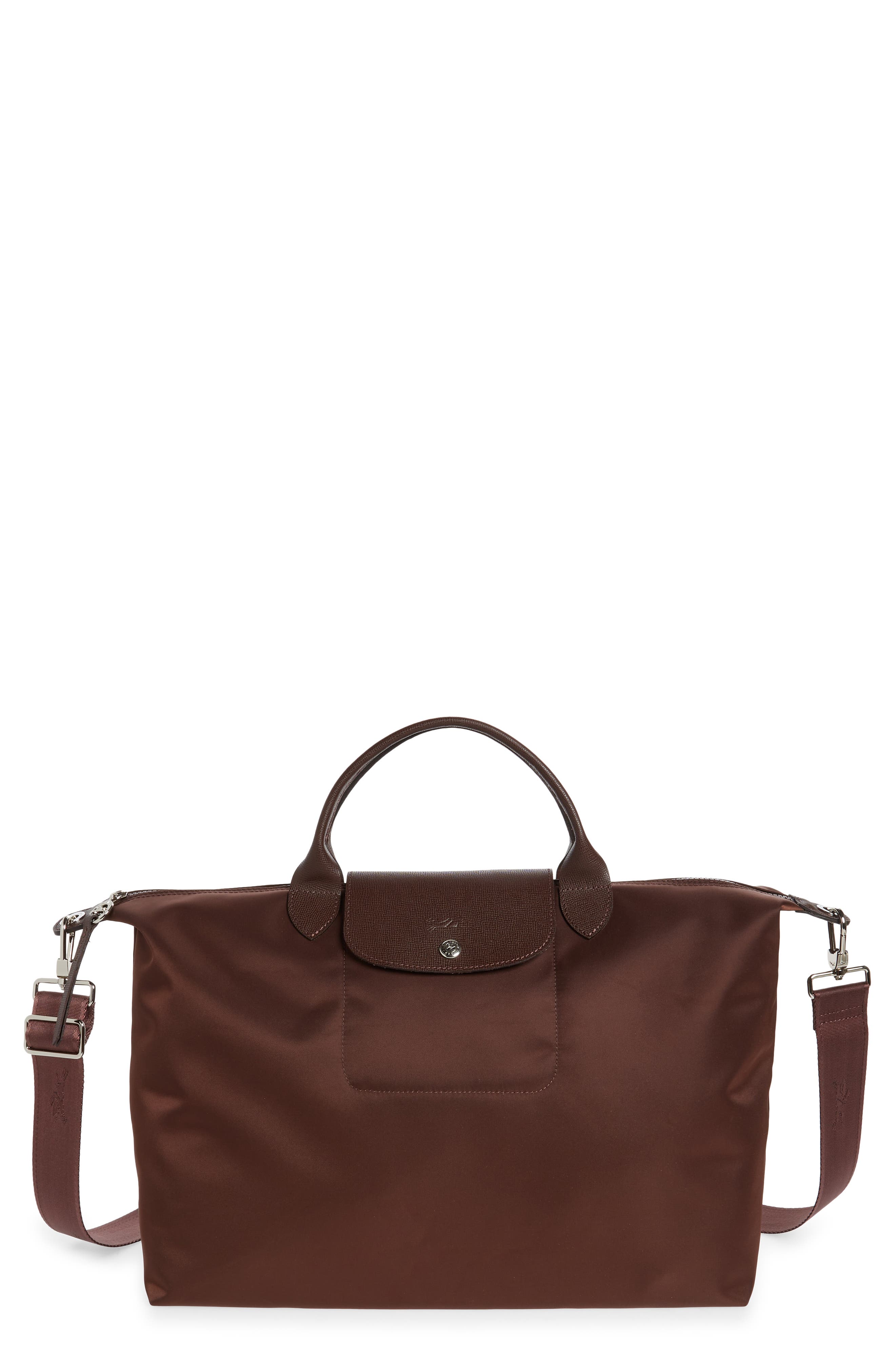 Large Le Pliage Neo Travel Bag, Main, color, CHOCOLATE