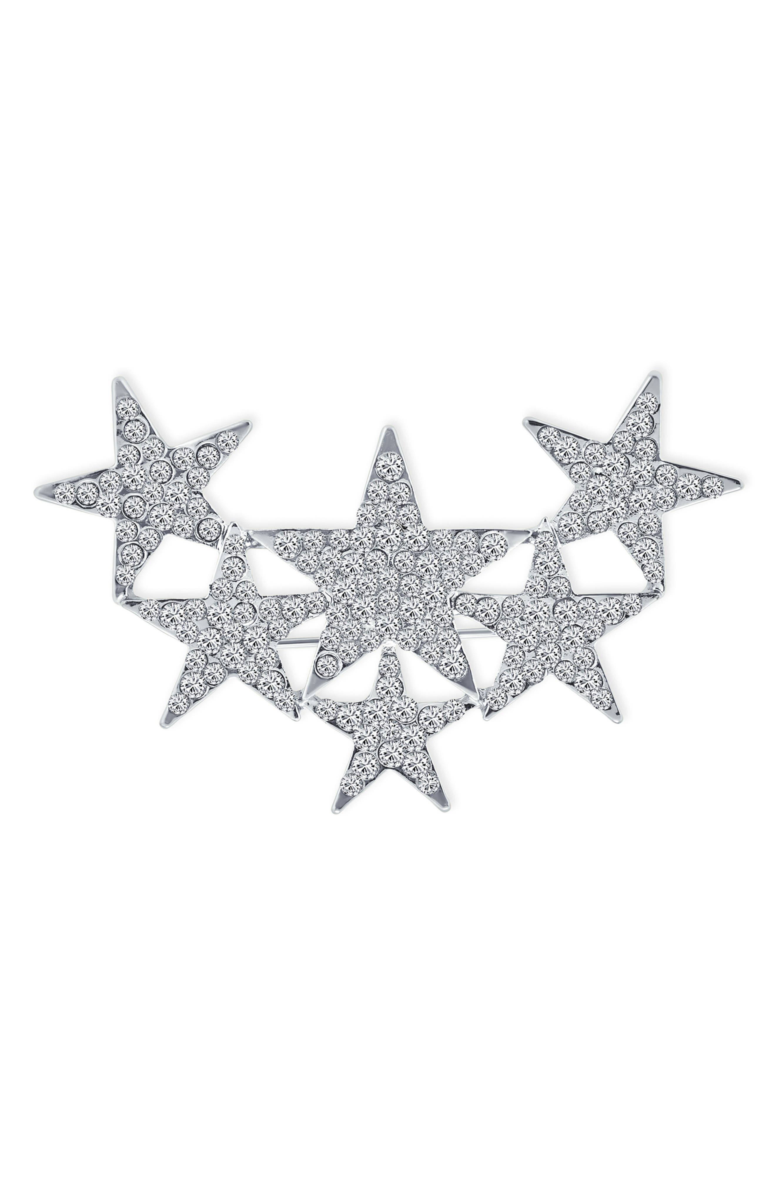 BLING JEWELRY Large Holiday Star Brooch