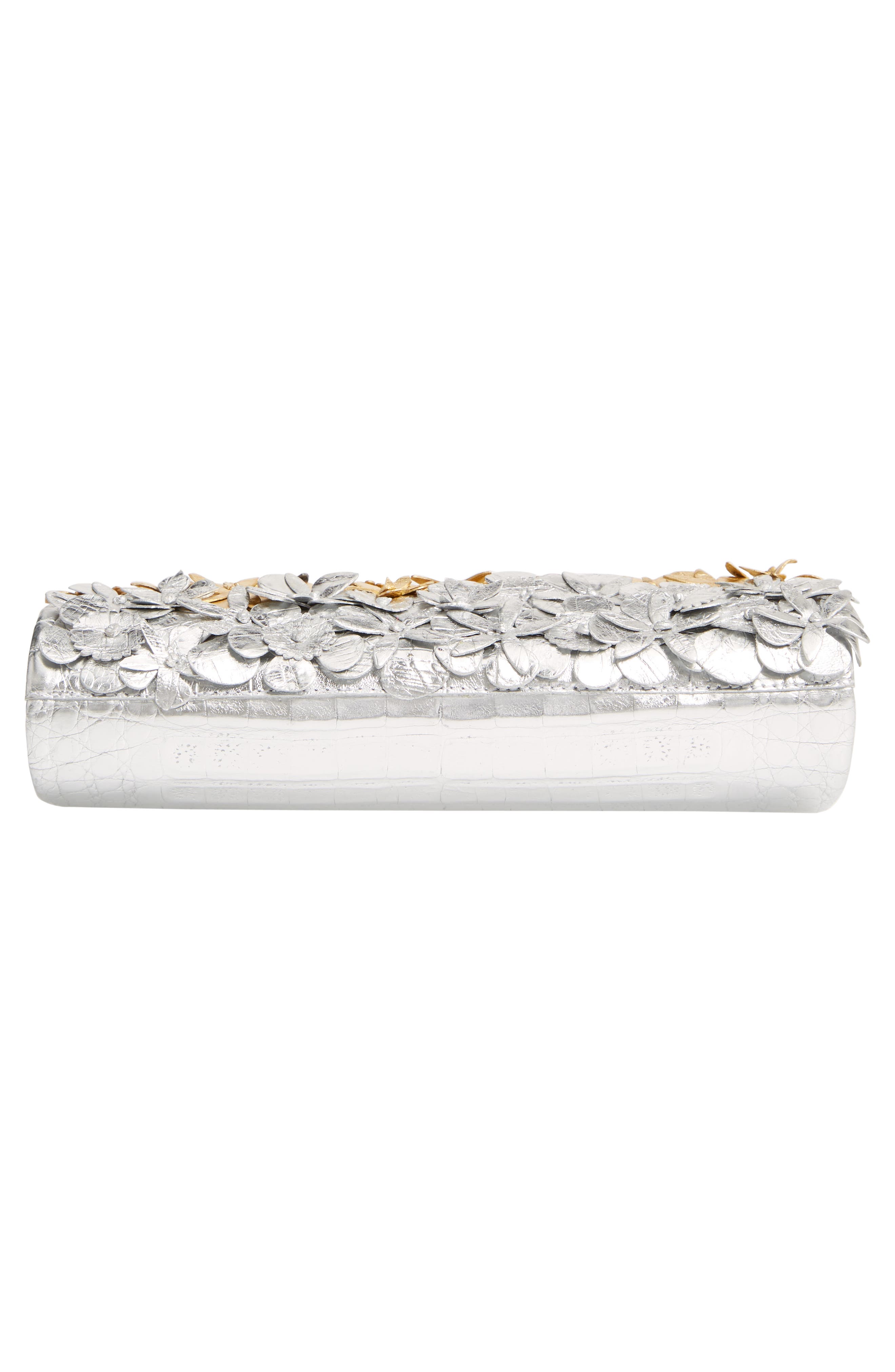 Nancy Gonzalez Flora Genuine Crocodile Clutch, Alternate, color, 