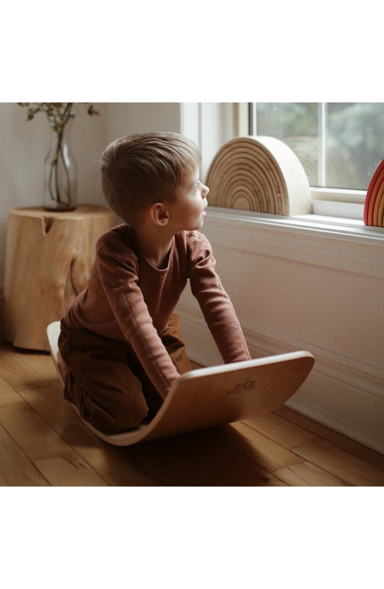 Kinderfeets All Ages Wooden Balance Board, Ages 18Mo+, Alternate, color, Multicolored