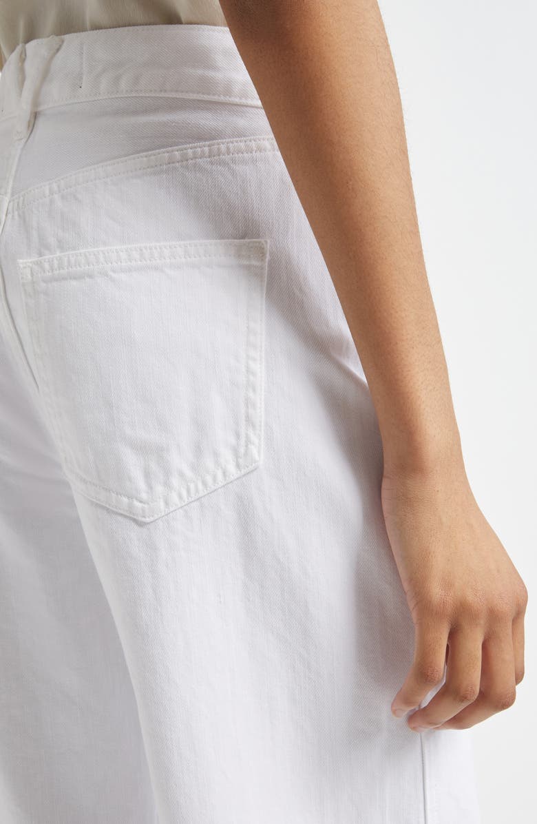 Veronica Beard Taylor High Waist Crop Wide Leg Jeans, Alternate, color, White