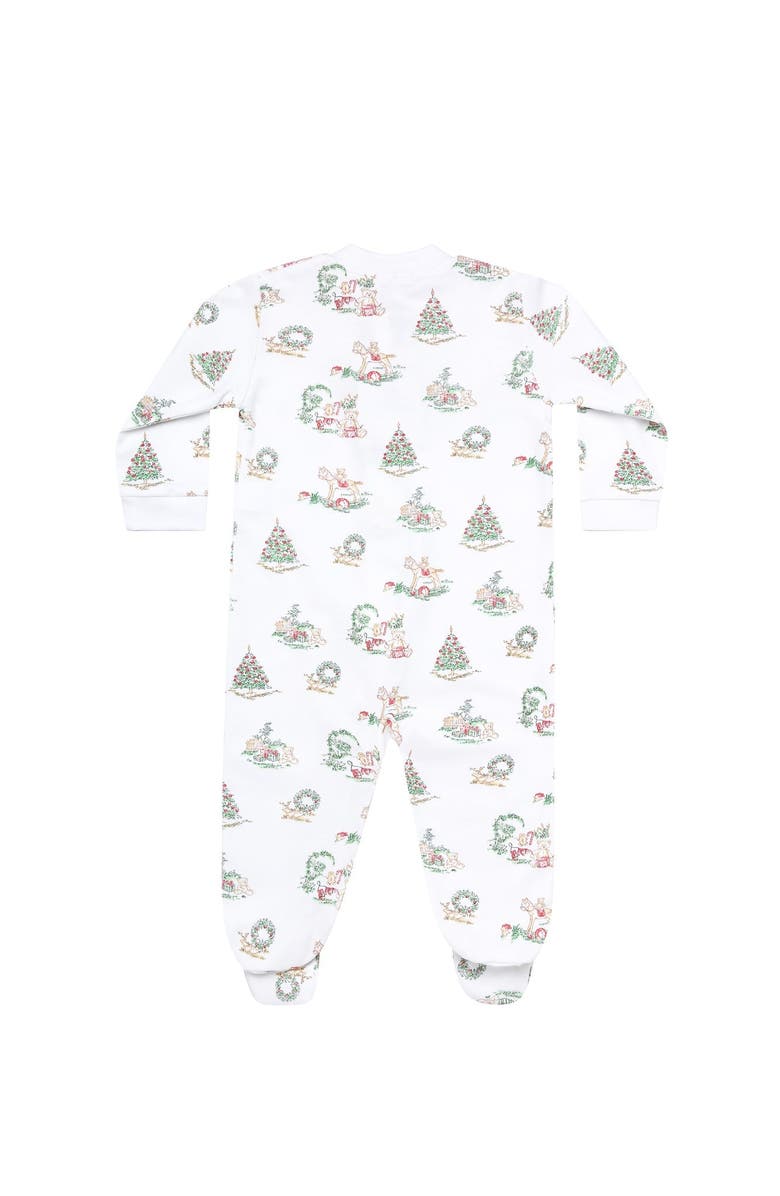 Nellapima Pima Cotton Christmas Toile Zipper Footie - Baby, Alternate, color, Multicolor