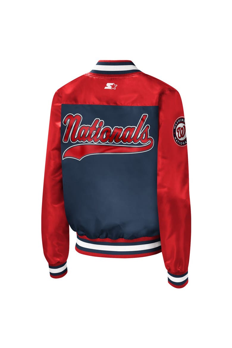Women's Starter Navy Washington Nationals The Legend Full-Snap Jacket, Alternate, color, Navy