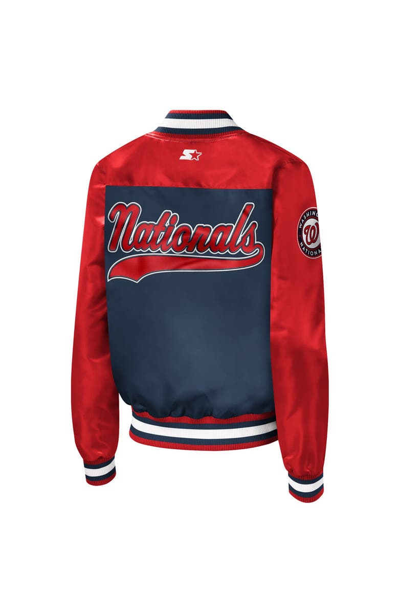 STARTER Women's Starter Navy Washington Nationals The Legend Full-Snap Jacket, Alternate, color, Navy