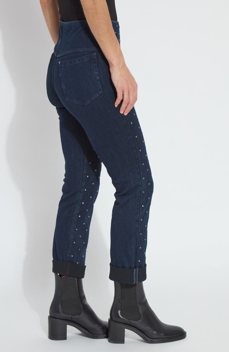 Lysse Studded Boyfriend Pants, Alternate, color, Indigo