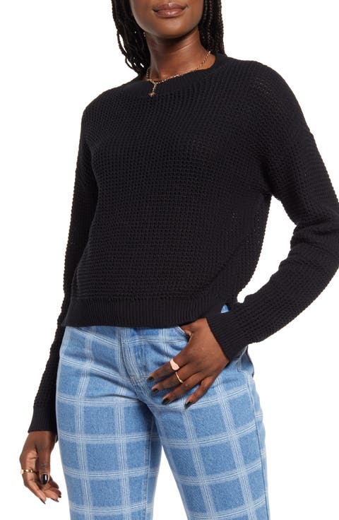 Thermal Knit Crop Sweater