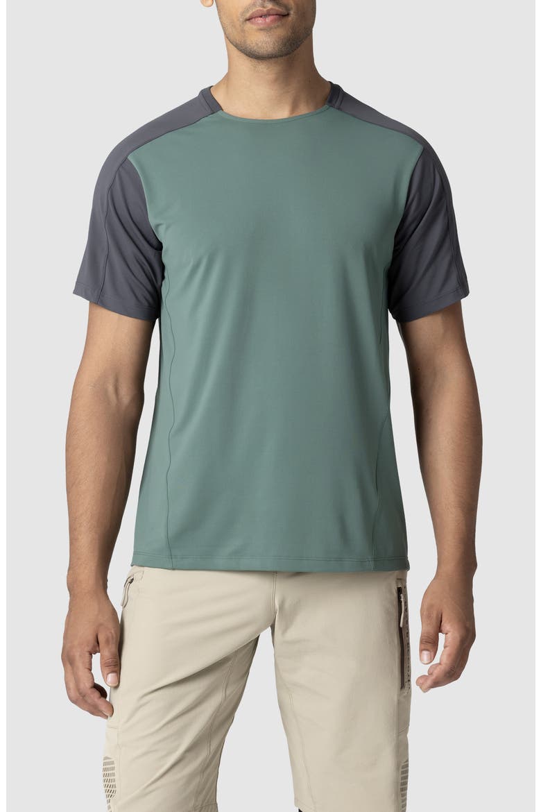 Freewheel Mountain Bike T-Shirt, Main, color, STORM/ MALACHITE