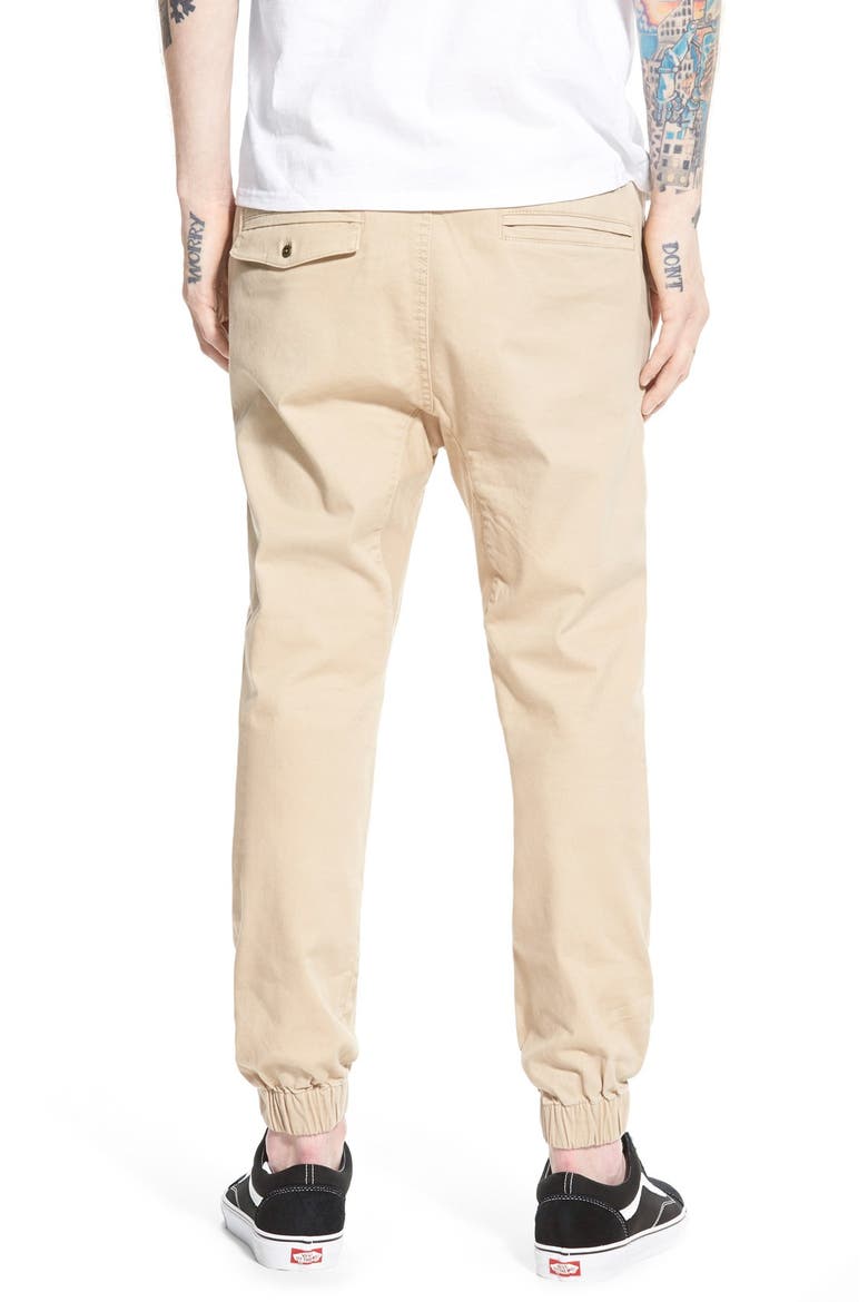 'Sureshot' Tapered Leg Jogger Chinos, Alternate, color, TAN