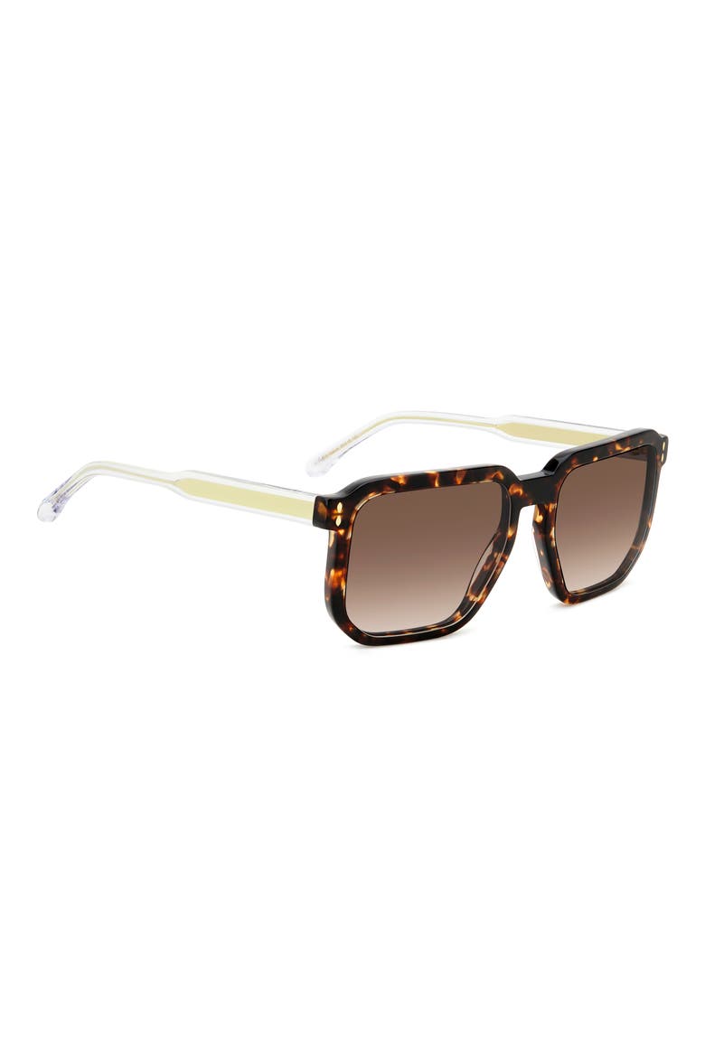 55mm Square Sunglasses, Alternate, color, HAVANA