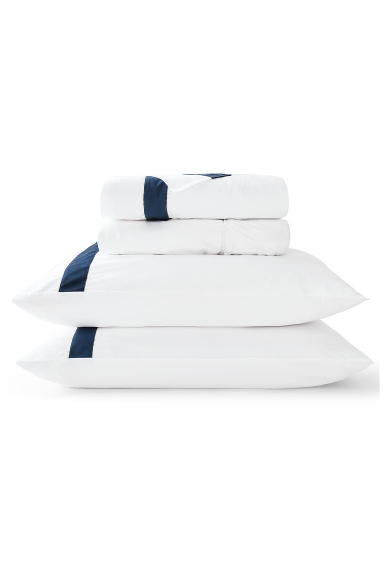 Balmoral Luxury Cotton Sateen Sheet Set Bundles, Main, color, Navy Blue