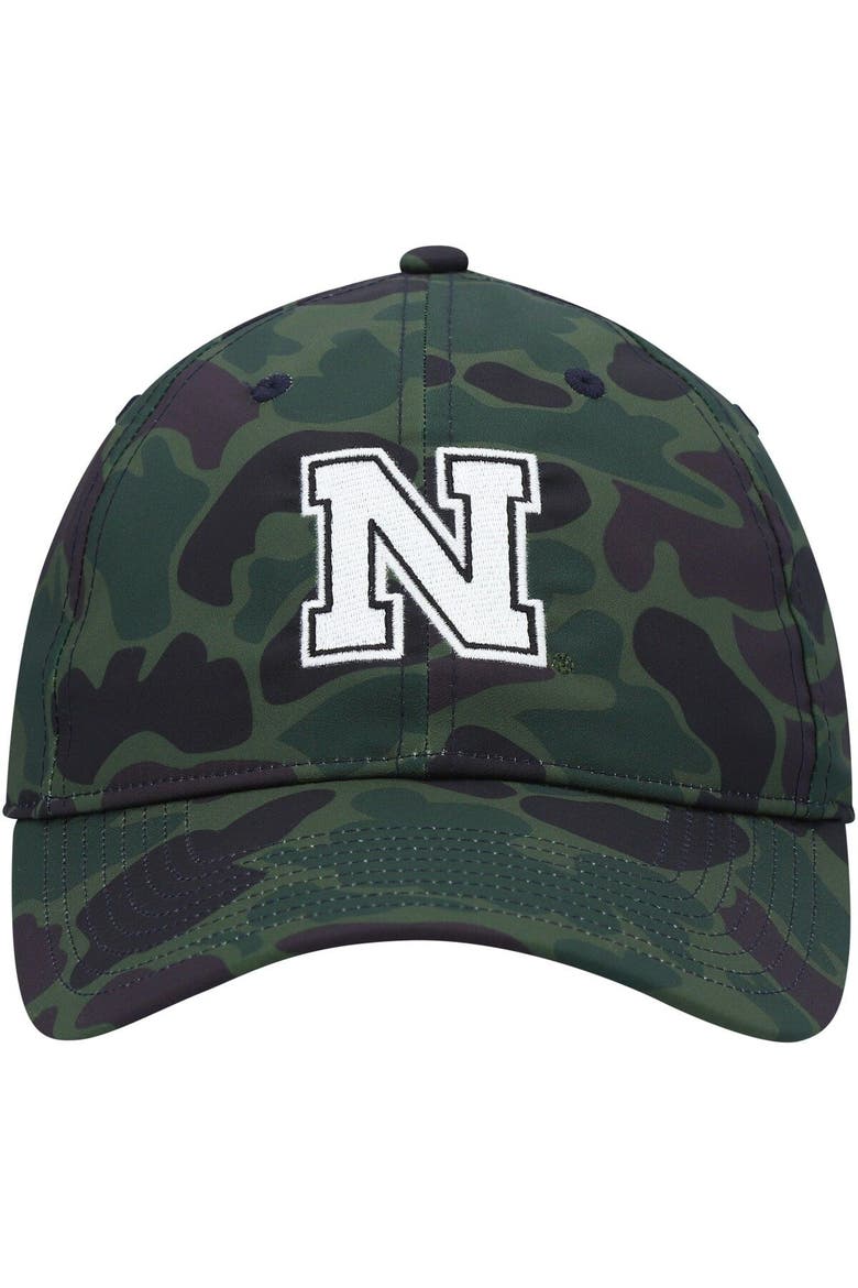 Men's adidas Camo Nebraska Huskers Military Appreciation Slouch Primegreen Adjustable Hat, Alternate, color, Camo