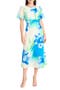 Georgette Short Sleeve Midi Dress