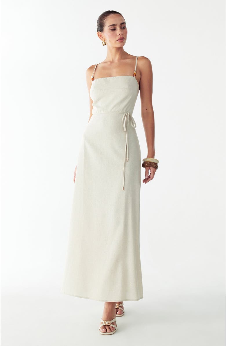 BWLDR Beatriz Midi Dress, Alternate, color, Oat