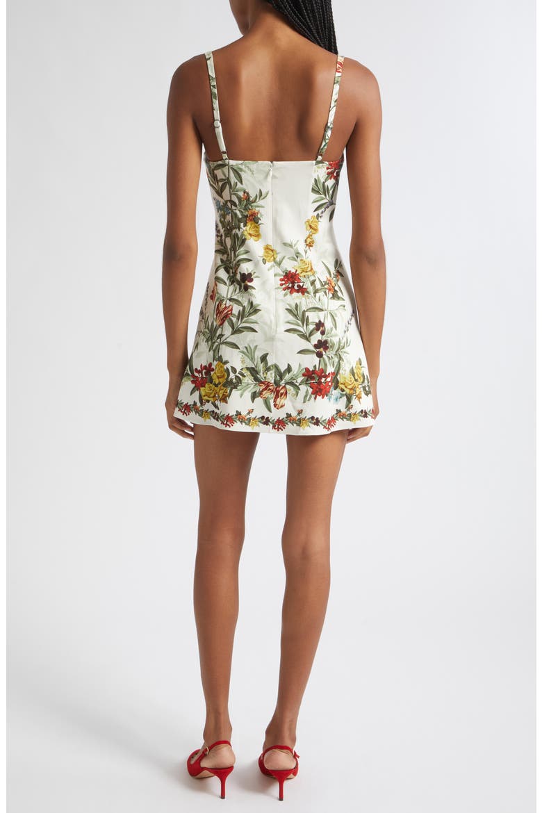 Julia Floral Print Sleeveless Minidress, Alternate, color, DESERT SPRIGS VANILLA
