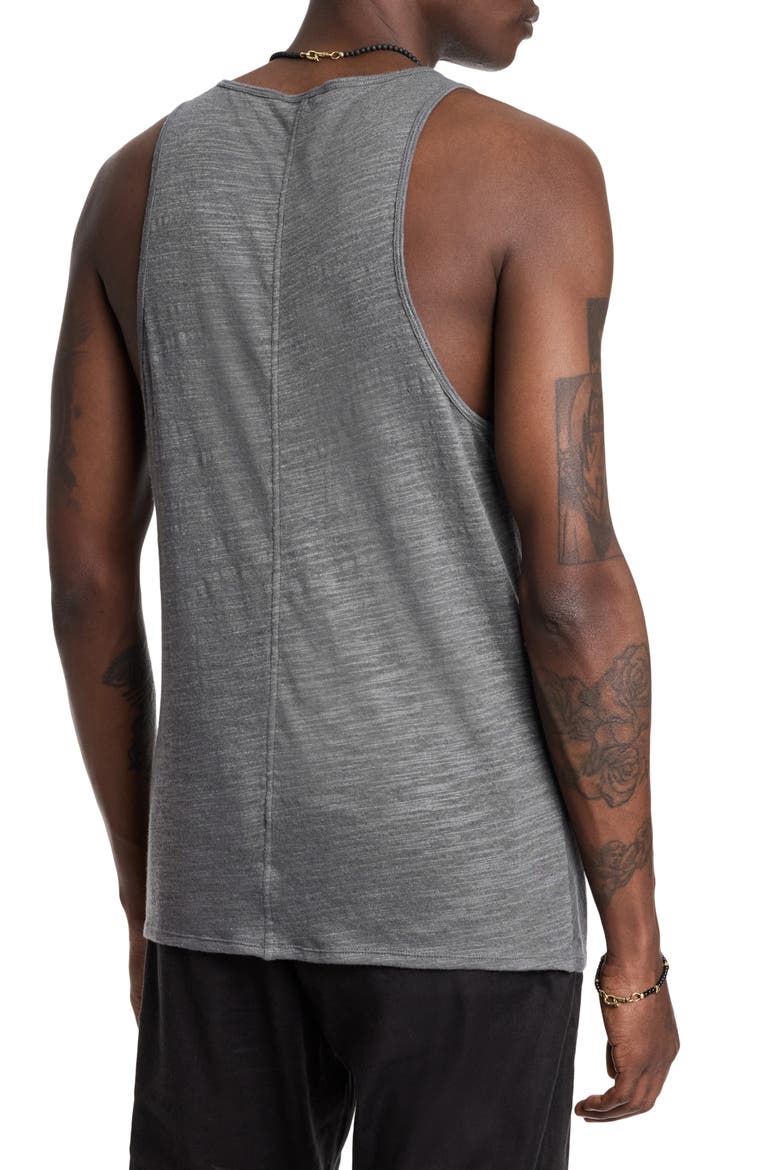 Broome Slim Fit Linen Tank, Alternate, color, SEAL GREY