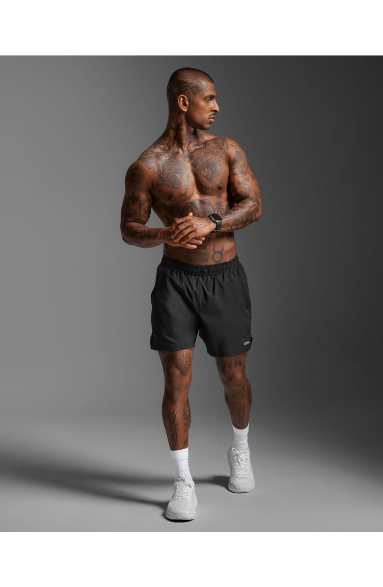 2XU Aero 5 Inch Shorts, Alternate, color, Black/Silver Reflective