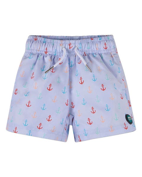 Kids' Sail and Anchor Swim Trunks with Pockets