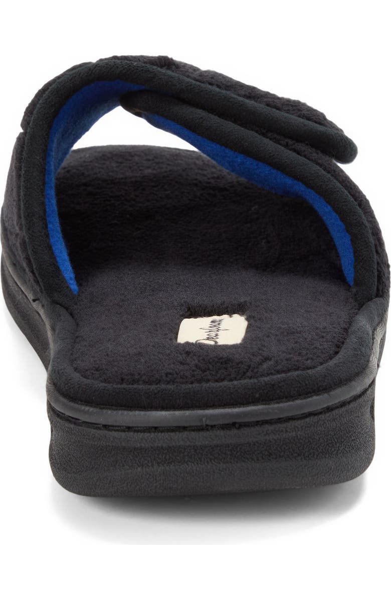DEARFOAMS Collin Terry Adjustable Shower Slide Slipper, Alternate, color, Black
