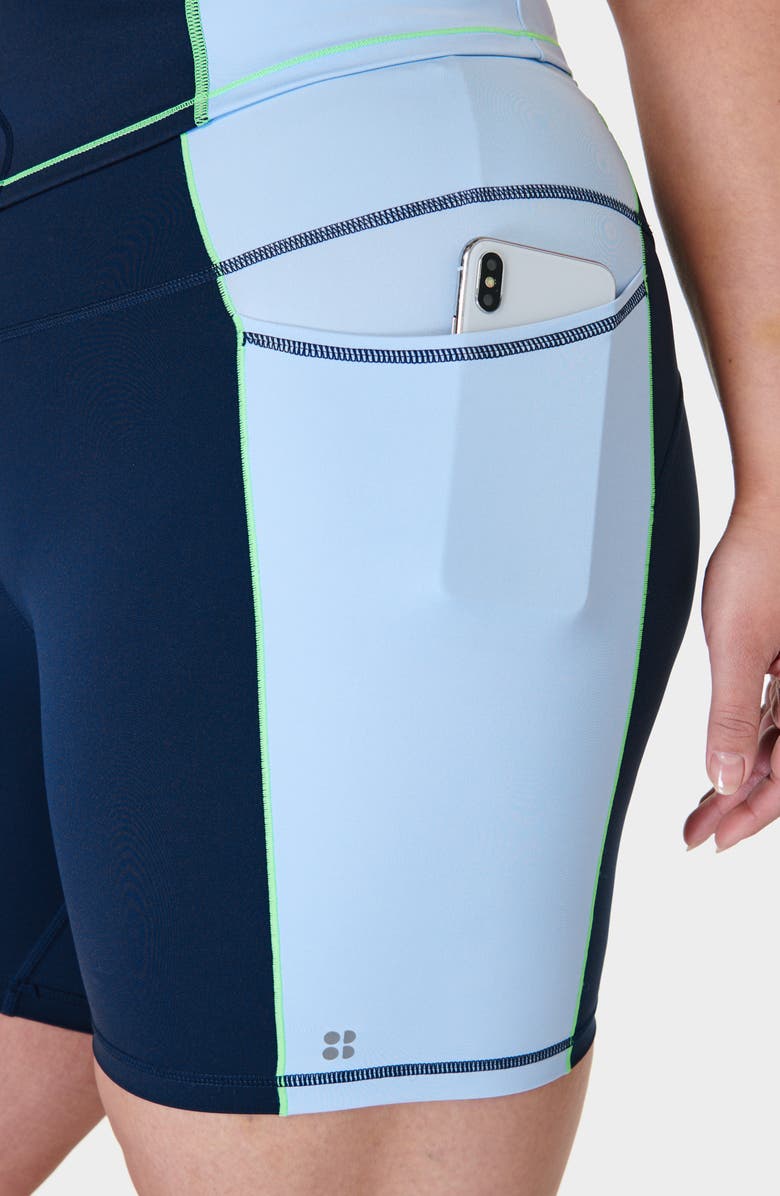 Sweaty Betty Power 6-Inch Bike Shorts, Alternate, color, Navy Blue