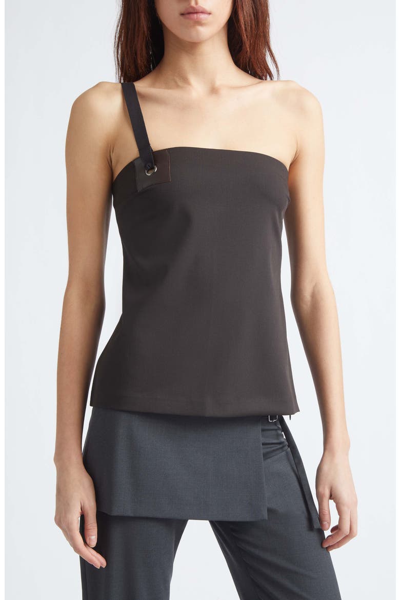 Lali One-Shoulder Tank, Alternate, color, 326 - BROWN