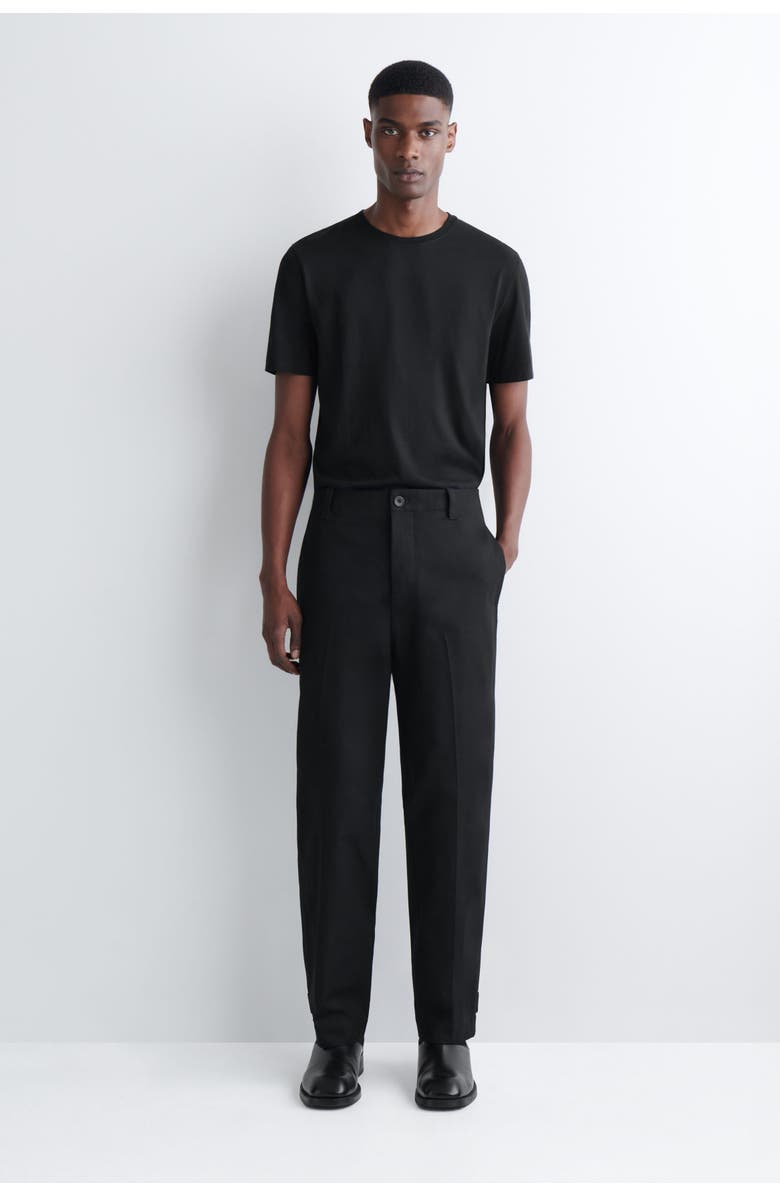 COS Cotton-Canvas Regular-Fit Straight-Leg Chinos, Main, color, Black