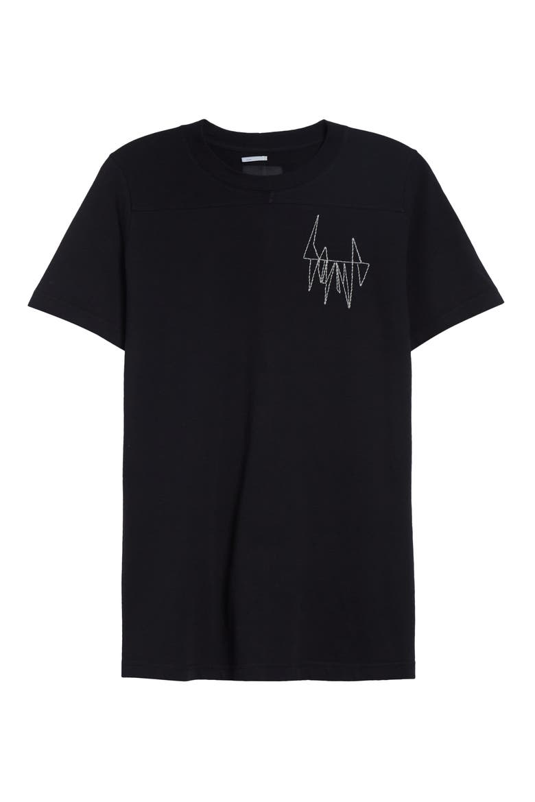 x Rick Owens Logo Embroidered T-Shirt, Alternate, color, BLACK