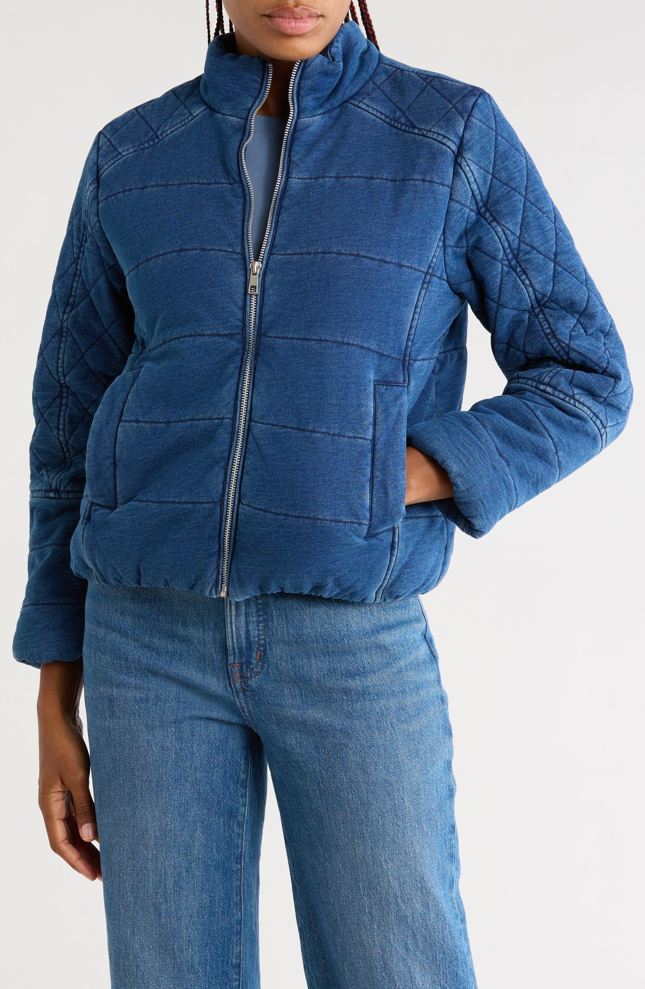 Denim Puffer Jacket