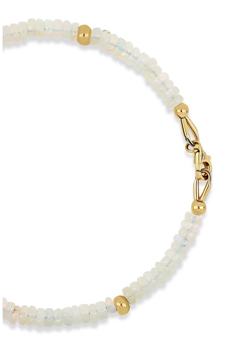 14K Gold Iris White Opal Beaded Bracelet, Alternate, color, 14KY 51OPRD11.65