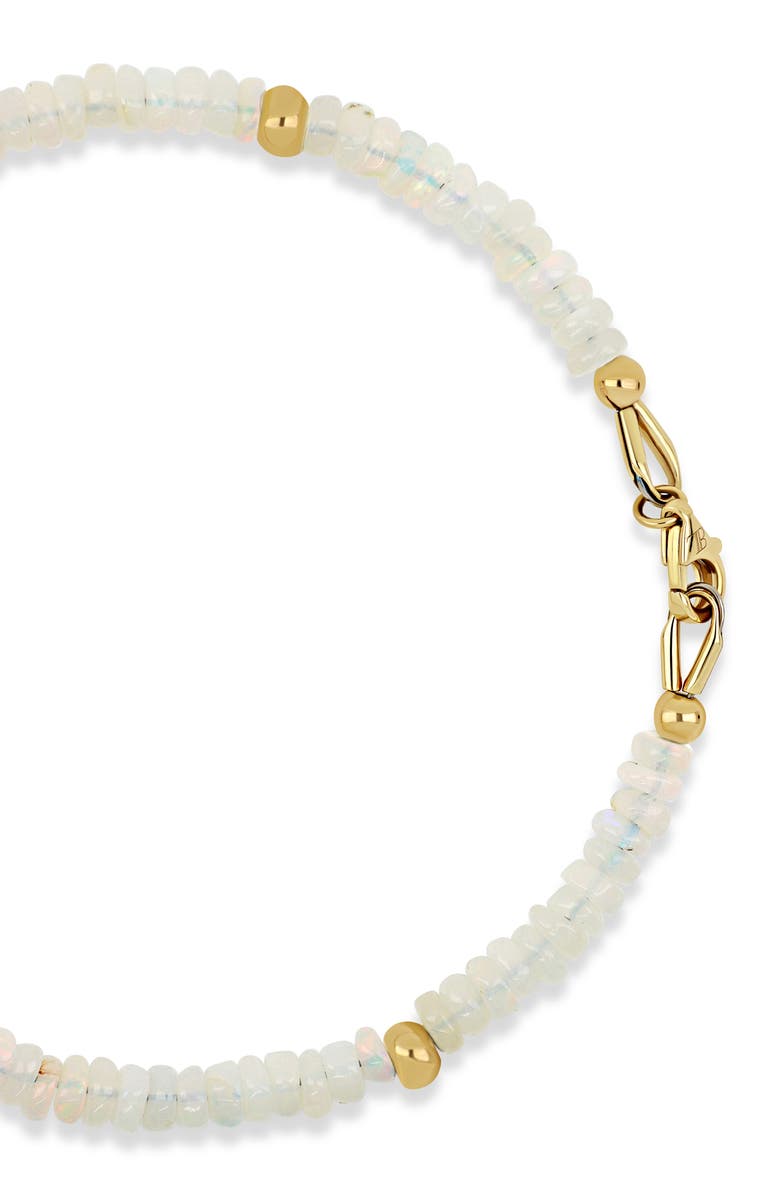 Bony Levy 14K Gold Iris White Opal Beaded Bracelet, Alternate, color, 14Ky 51Oprd11.65