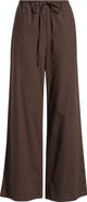 Open Edit Linen Blend Wide Leg Pants