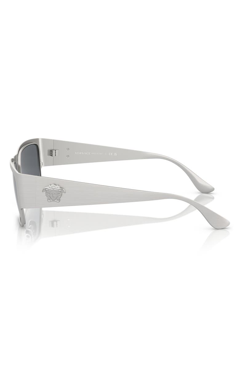 Versace 56mm Square Sunglasses, Alternate, color, Silver
