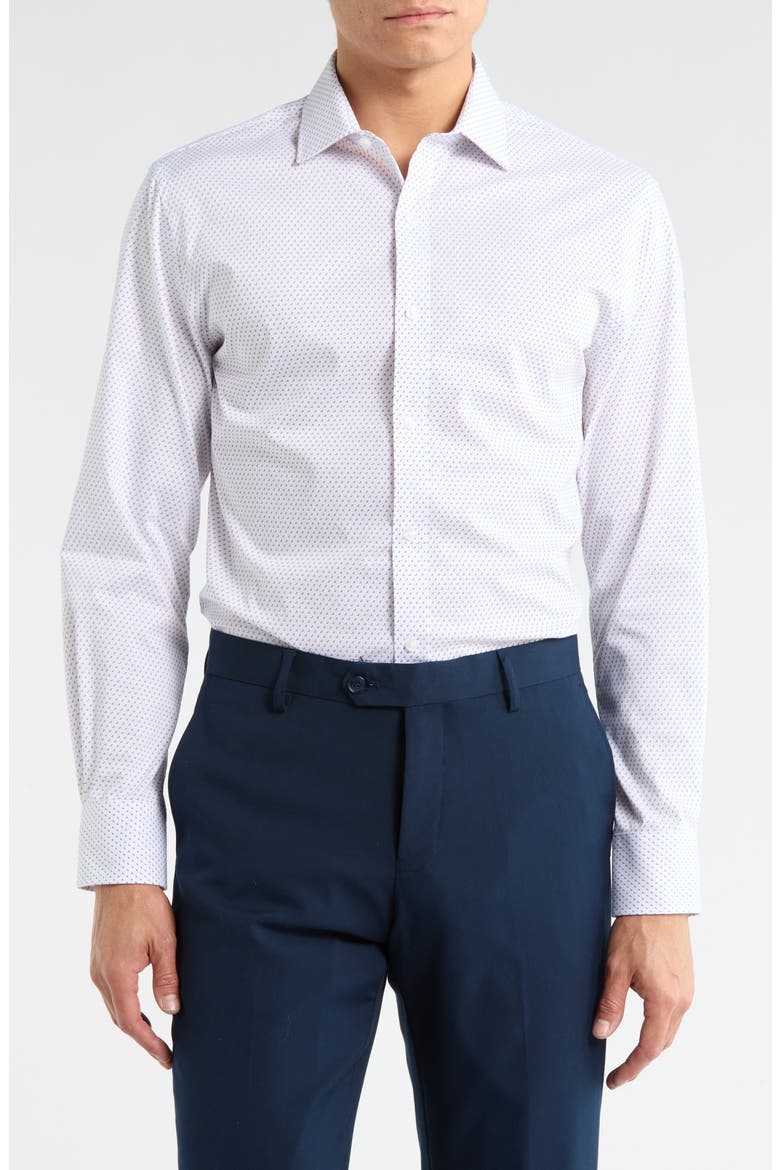All Season Slim Fit Dress Shirt, Main, color, CRIMSON
