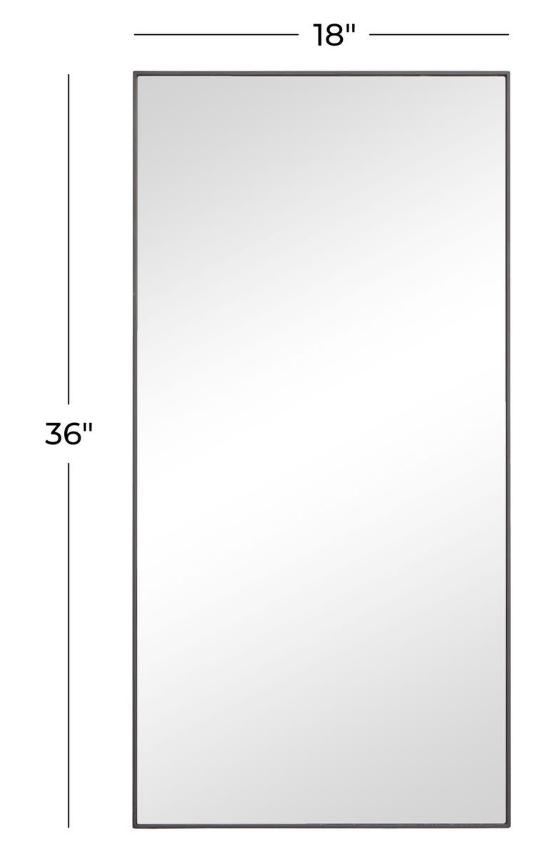 VIVIAN LUNE HOME Black Wood Rectangle Shaped Wall Mirror with Thin Minimalistic Frame - 18" x 36", Alternate, color,