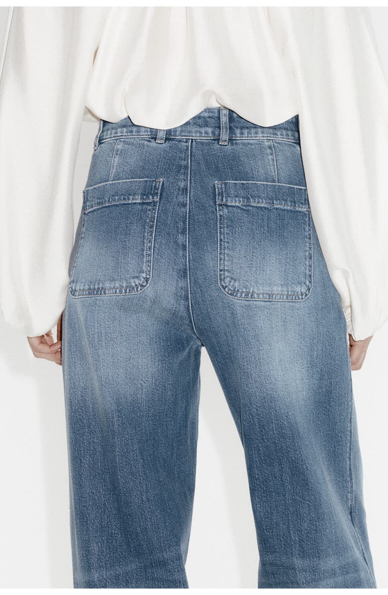 H&M Wide High Jeans, Alternate, color, Denim Blue