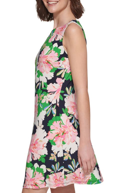 Tommy Hilfiger Sleeveless Floral Shift Dress In Sky Capt M