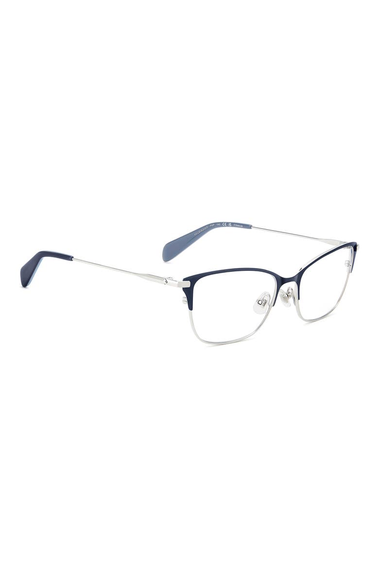 lidia 54mm rectangular reading glasses, Alternate, color, BLUE