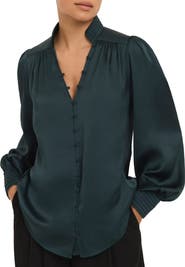 MINT VELVET Satin Long Sleeve Blouse