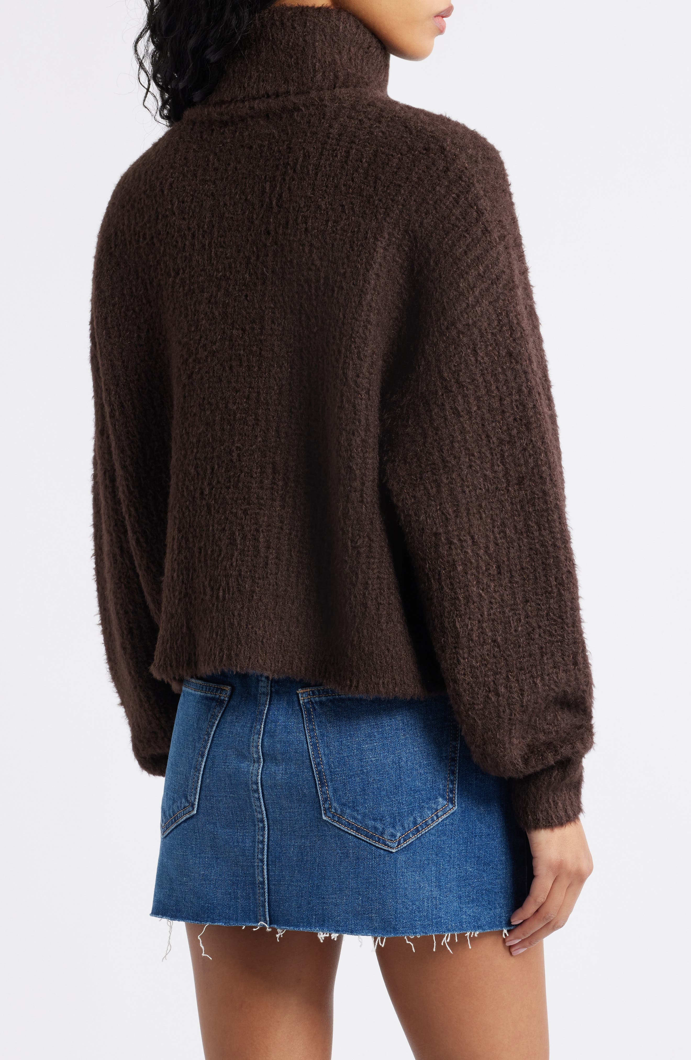 Fuzzy Turtleneck Sweater - image 2