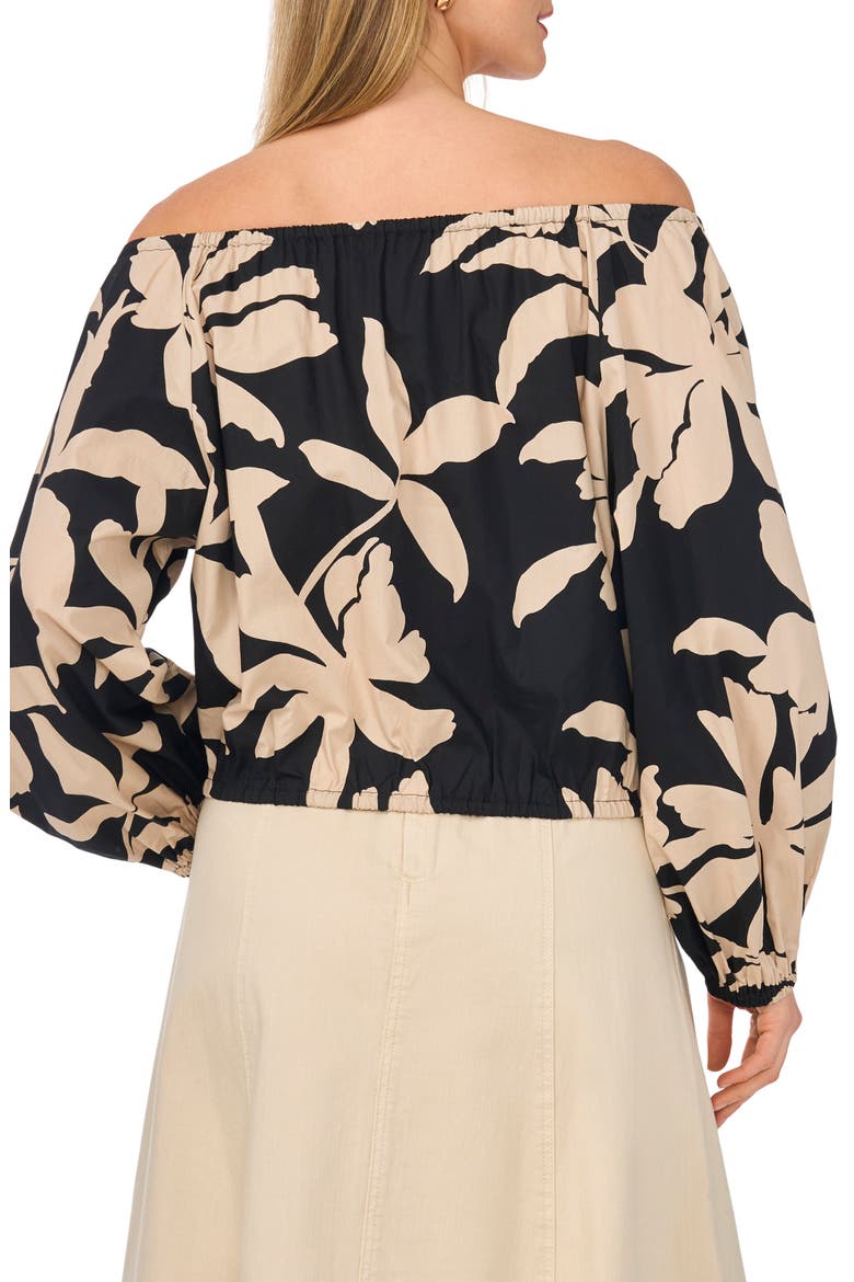Off the Shoulder Drawstring Crop Top, Alternate, color, MACADAMIA