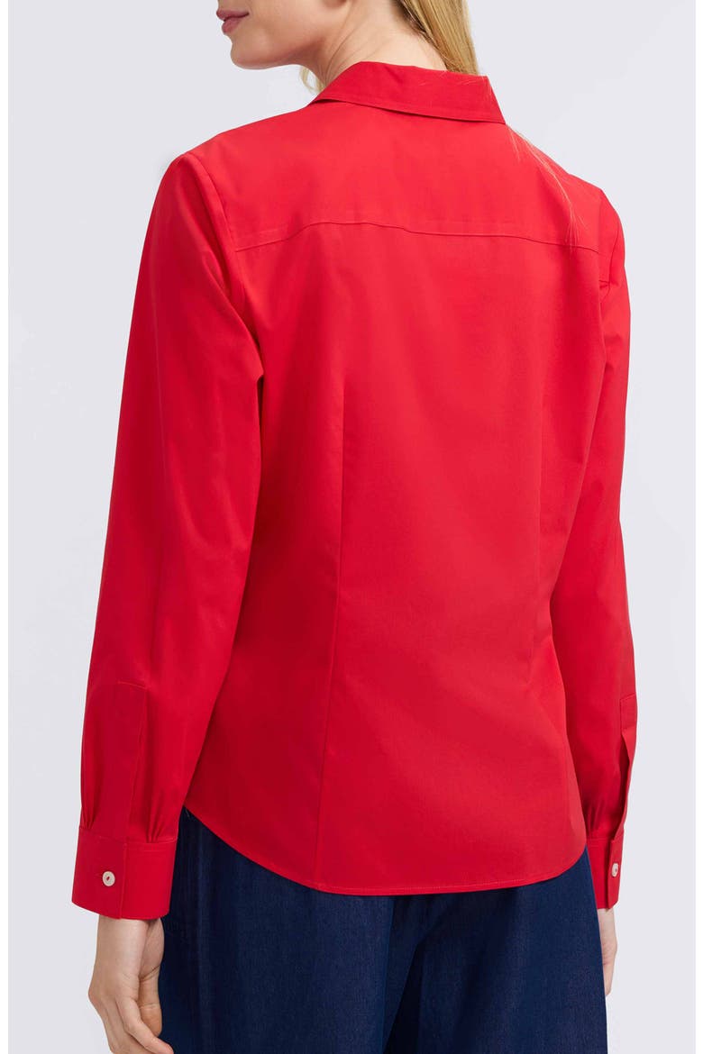 June Stretch Cotton Blend Button-Up Shirt, Alternate, color, SIMPLY RED
