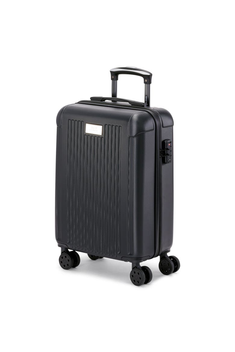 Lotus 21" Upright Carry On Suitcase, Alternate, color, Black