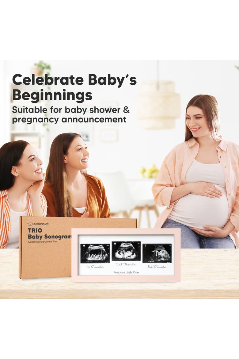 Trio Baby Sonogram Frame, Alternate, color, Petal Pink