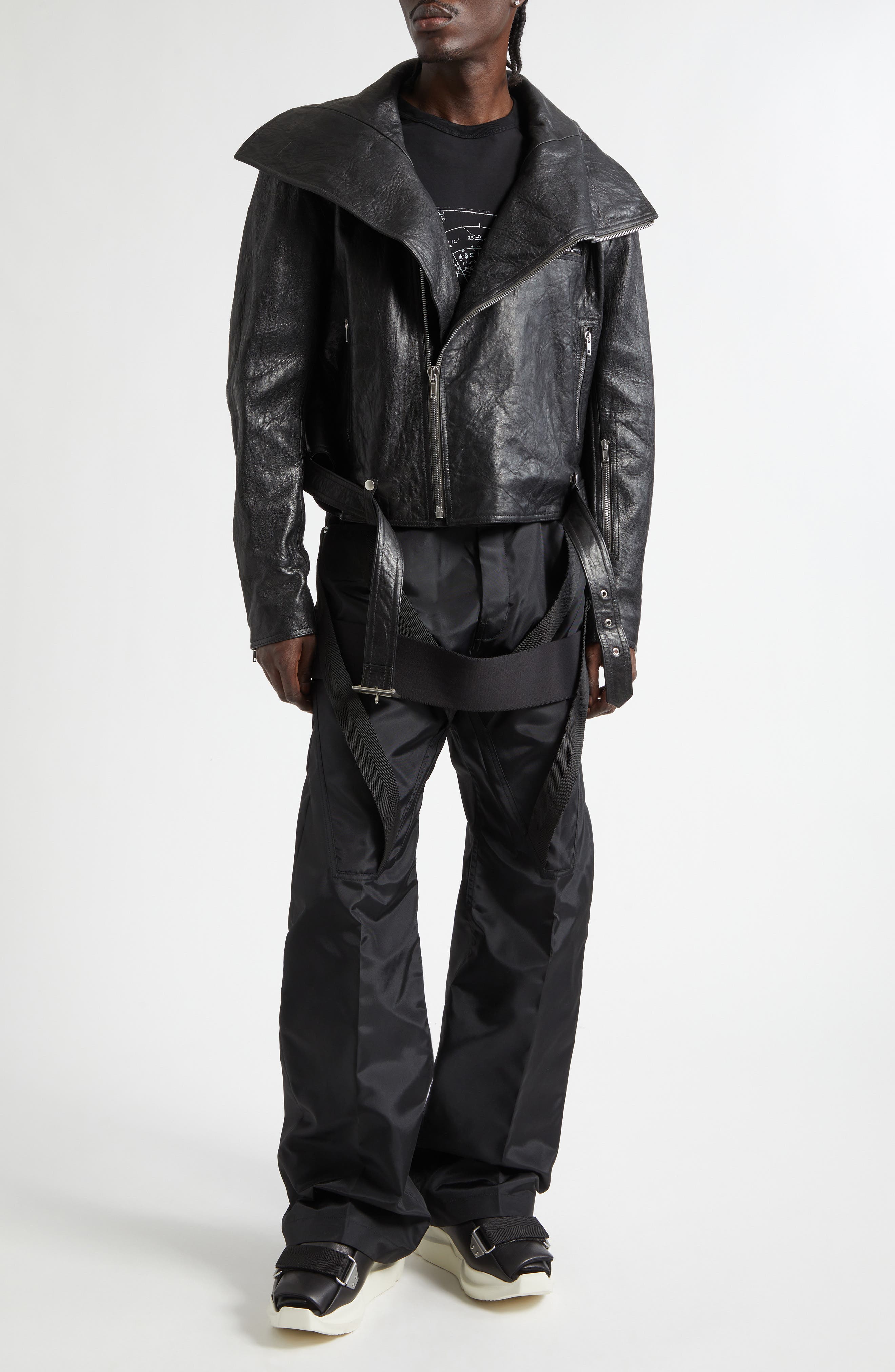 ア*缶様 Rick Owens 20AW DRACUBIKER JACKET Rick Owens Leather Dracubiker Jacket (Men) | Nordstrom